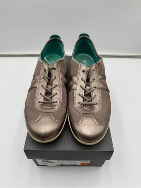 ECCO Bluma Lace Sneakers Womens EU 40 9 9.5 Moon Rock Comfort Shoes
